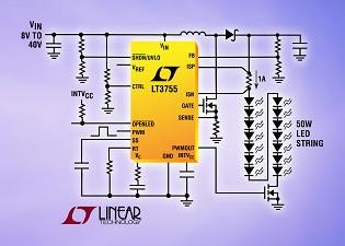 Linear推出60V高壓側(cè)電流檢測(cè)DC/DC轉(zhuǎn)換器