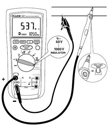 Fluke 1587兆歐表的絕緣測(cè)試
