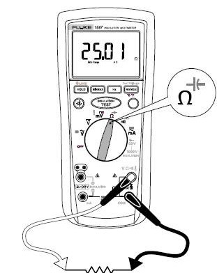 Fluke 1587數(shù)字兆歐表測(cè)量電阻
