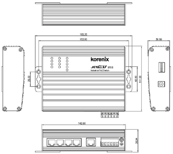 Korenix������˼(������Ӽ��F(tu��n)) JetNet 3705/3705-w 5�ڷǾW(w��ng)���͹��I(y��)PoE��̫�W(w��ng)��늽��Q�C(j��)