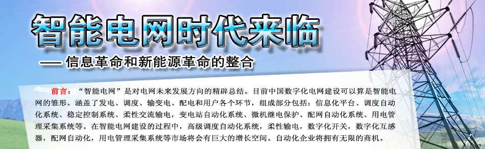 智能電網(wǎng)時(shí)代來(lái)臨